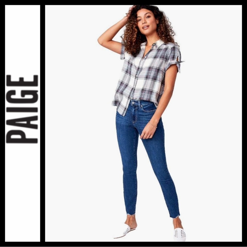 Paige Hoxton Vintage Raw Hem Ankle Jeans